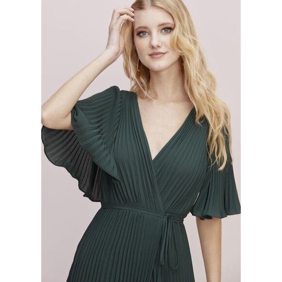 WToo Bridesmaids by Watters Geneva Green Dress pleated
Wedding formal evening - Picture 2 of 7